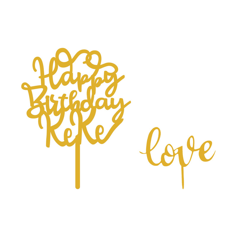 تاپر کیک هانستو مدل Happy Birthday Keke کد TP071 مجموعه 2 عددی