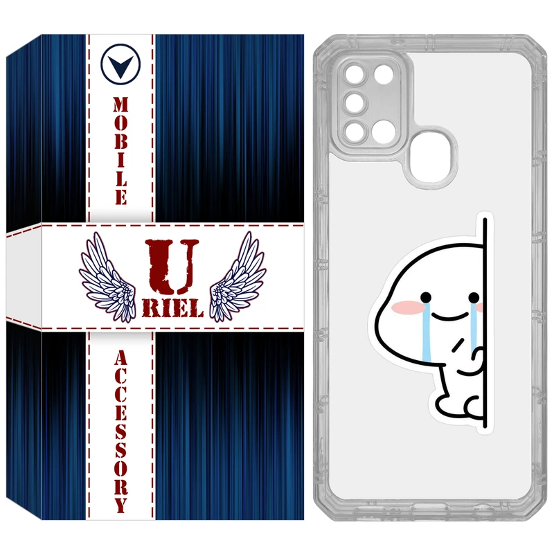 کاور یوریل مدل Clear کد 91 طرح اشک مناسب برای گوشی موبایل سامسونگ Galaxy A21S