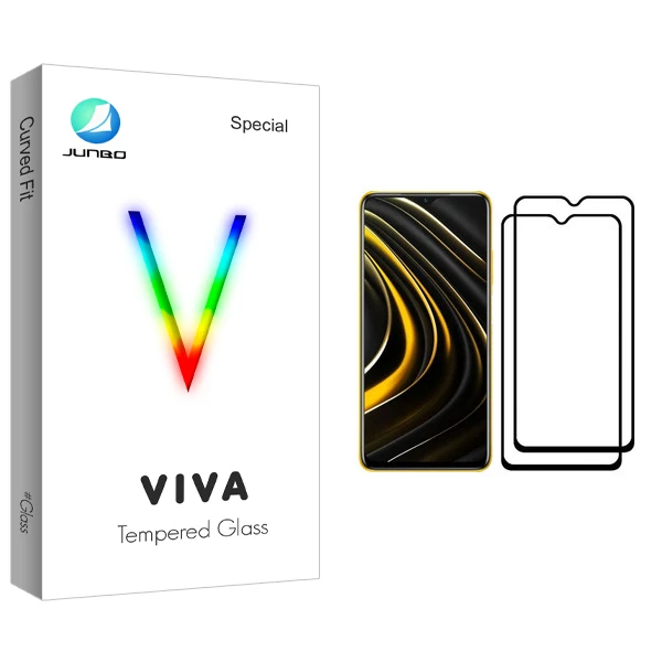 محافظ صفحه نمایش جانبو مدل Viva Glass مناسب برای گوشی موبایل شیائومی Poco M3 بسته دو عددی