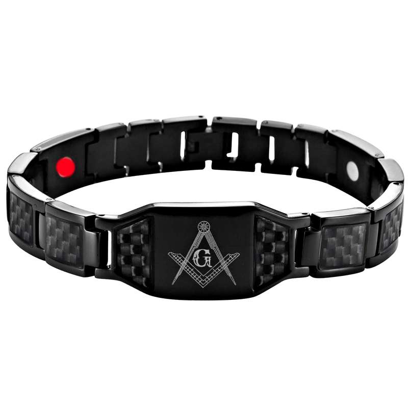 دستبند مغناطیسی مردانه مدل fiber carbon کد x33 دستبند مغناطیسی مردانه مدل fiber carbon کد x33