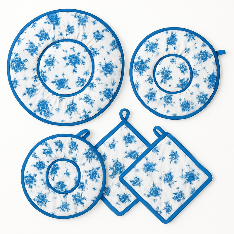 ست دمکنی 5 تکه طرح گلدار مدل 88