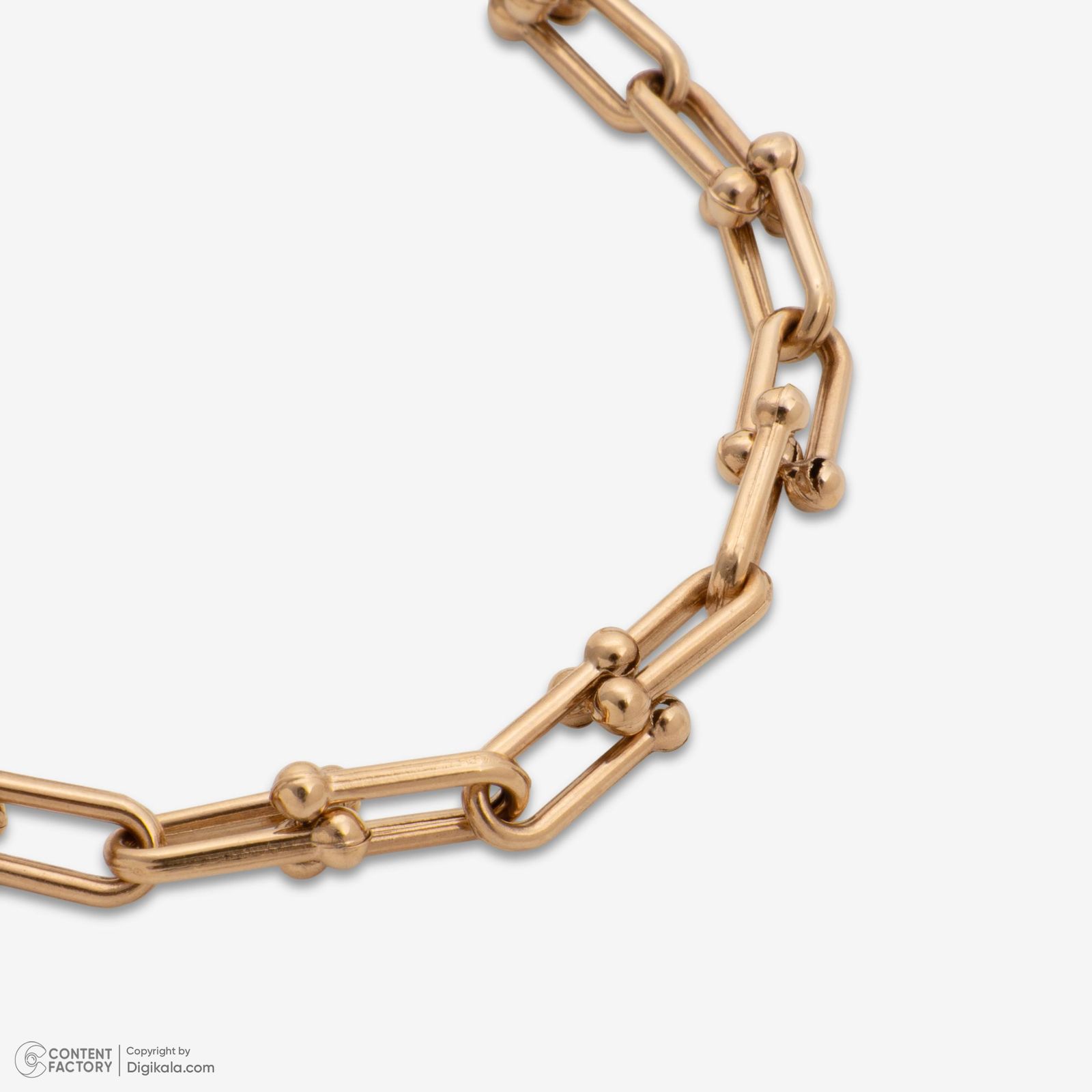 دستبند زنجیری طلا 18 عیار زنانه حافا گلد مدل تیفانی کد br010 -  - 4