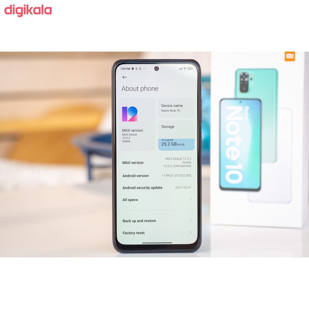 گوشی موبایل شیائومی مدل Redmi Note 10 M2101K7AG دو سیم کارت ظرفیت 128 گیگابایت و رم 6 گیگابایت main 1 12