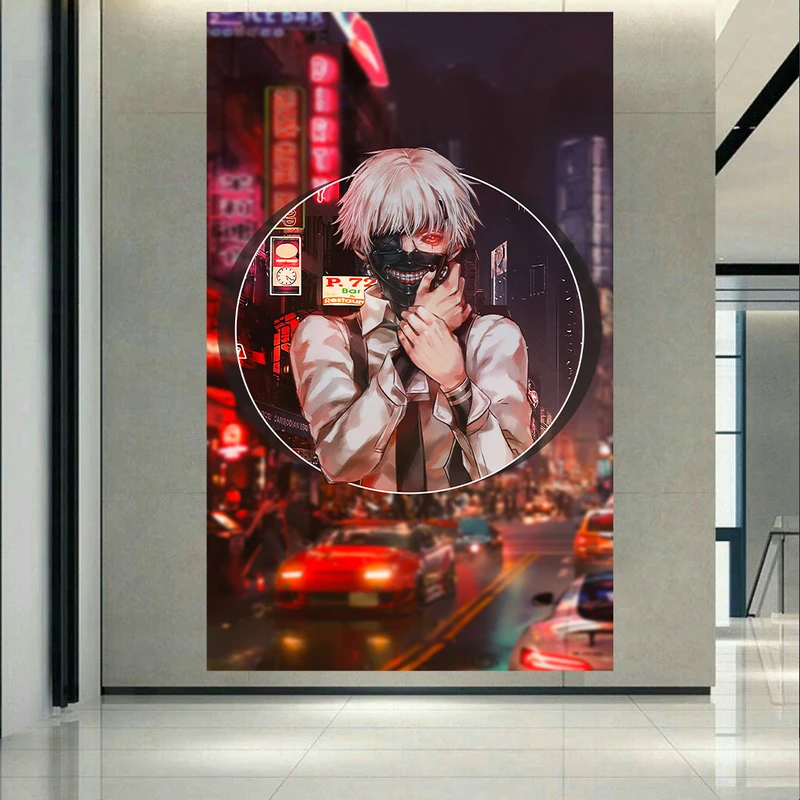 تابلو بوم طرح انیمه توکیو غول مدل Kaneki Ken کد AR3064