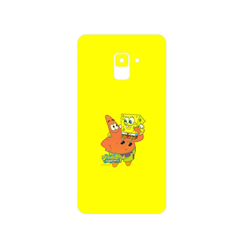 برچسب پوششی ماهوت مدل SpongeBob SquarePants مناسب برای گوشی موبایل سامسونگ Galaxy A8 Plus 2018