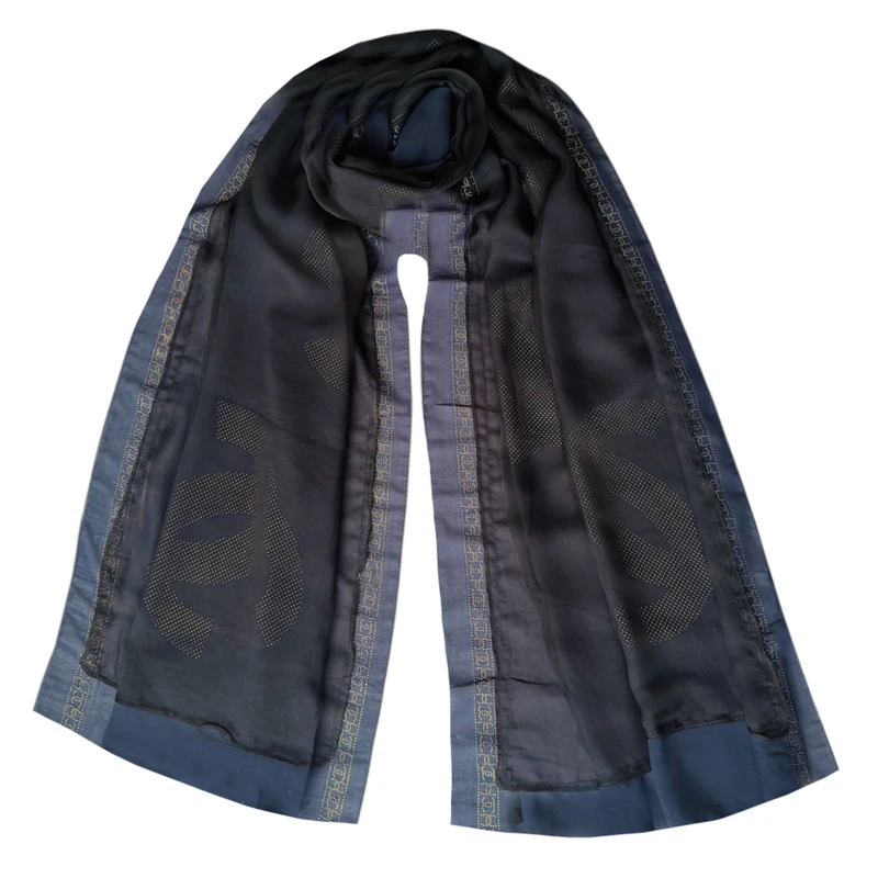 شال زنانه مدل مجلسی دولایه حریر توری نگین دار کد 1