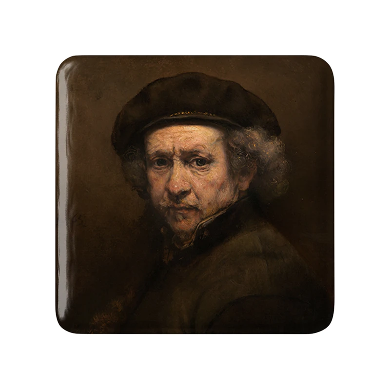 پیکسل خندالو طرح سلف پرتره رامبراند مدل مربعی کد 36836