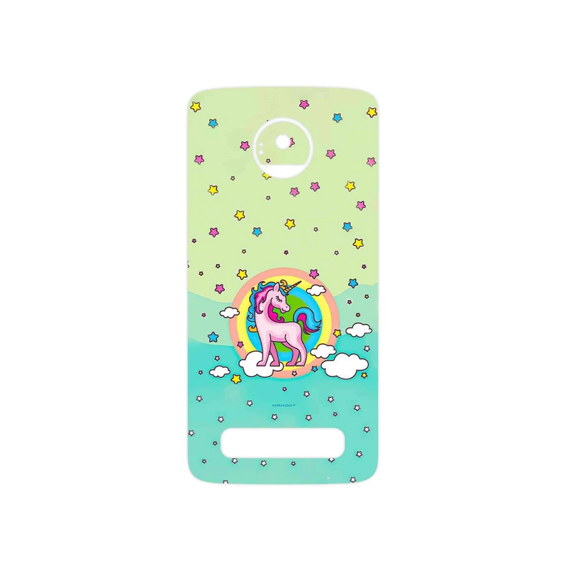 برچسب پوششی ماهوت مدل Rainbow unicorn adventure مناسب برای گوشی موبایل موتورولا Moto Z Play
