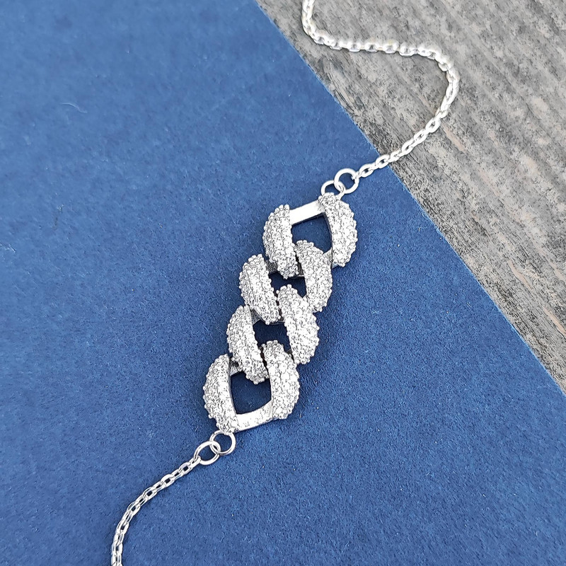 دستبند نقره زنانه مدل HW8063