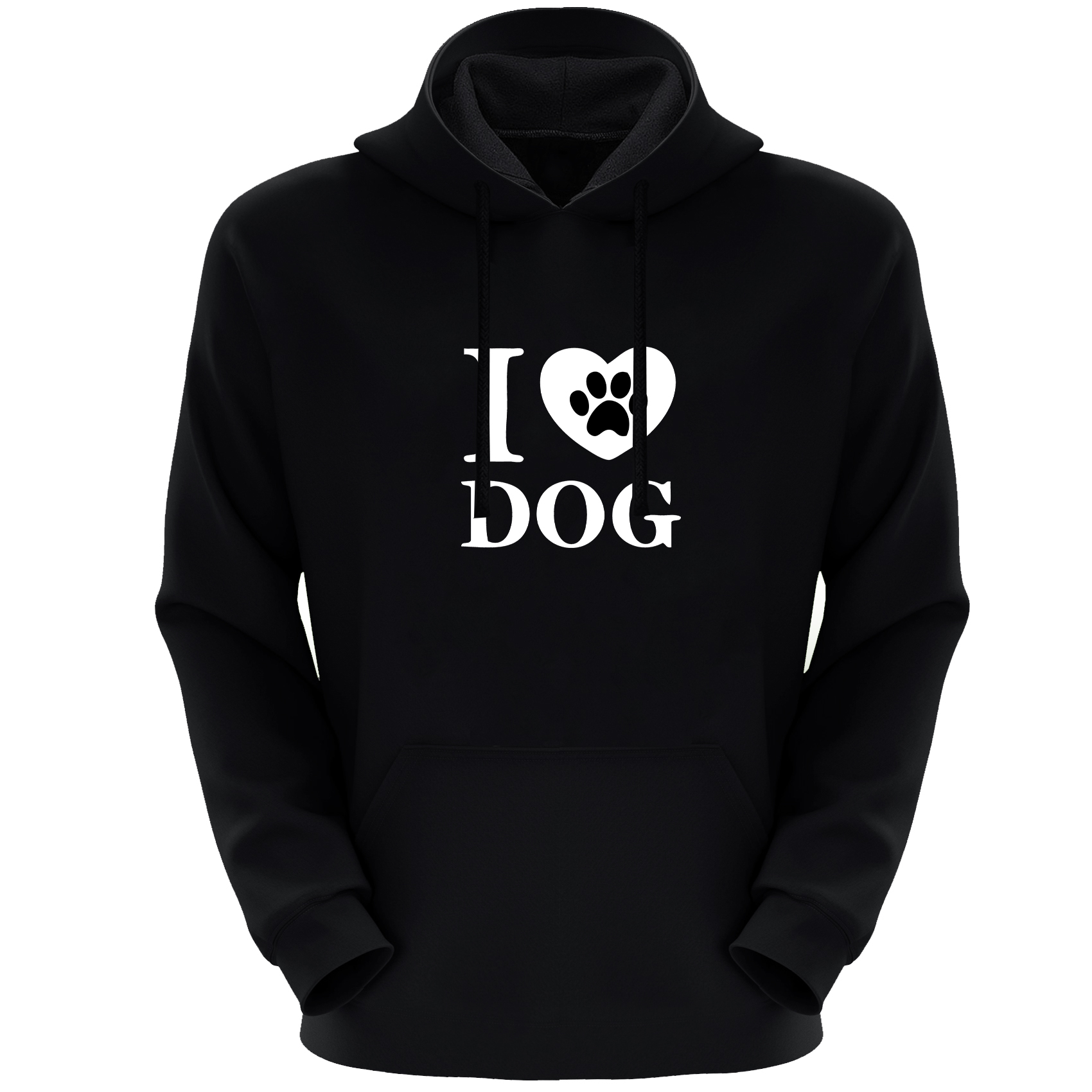 هودی زنانه مدل F348 I DOG رنگ مشکی