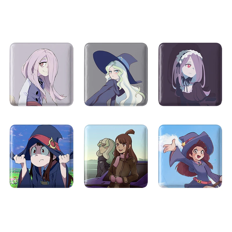 مگنت خندالو طرح انیمه جادوگران کوچک Little Witch Academia کد 1412B مجموعه 6 عددی