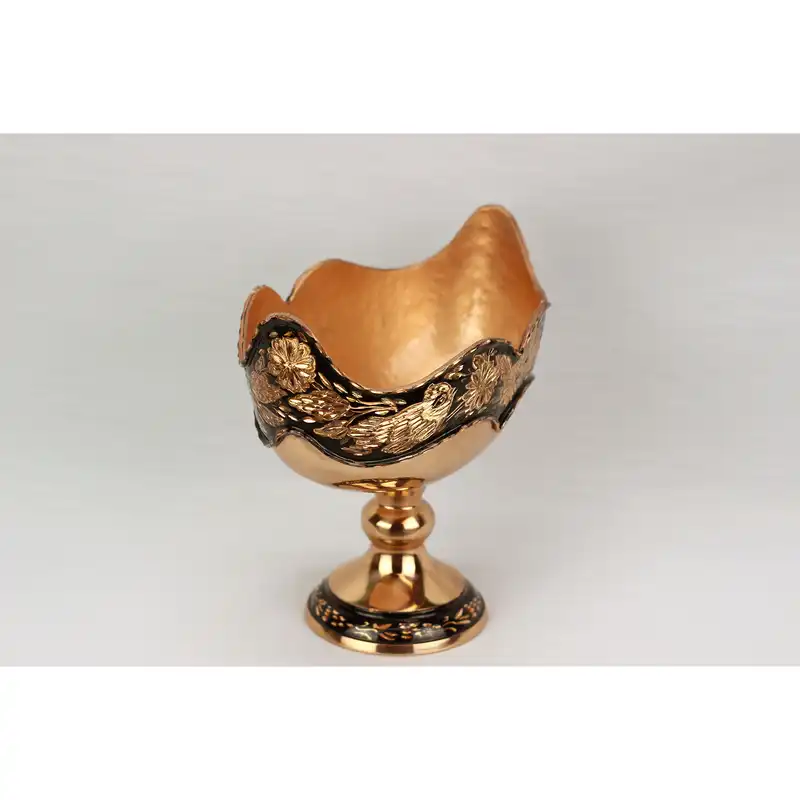 شکلات خوری مسی مدل کشکول الماس تراش کد k101