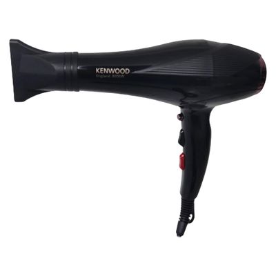 سشوار خانگی 2400 وات کنوود مدل KW-1011، موتور AC، وزن 500 گرم، المنت تیتانیوم، دارای سری متمرکز‌کننده باریک با ویژگی صاف‌کنندگی، با قابلیت تنظیم دما، باد سرد، سیم گردان