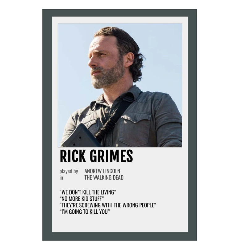 پوستر مدل مردگان متحرک Walking Dead طرح ریک Rick کد 485