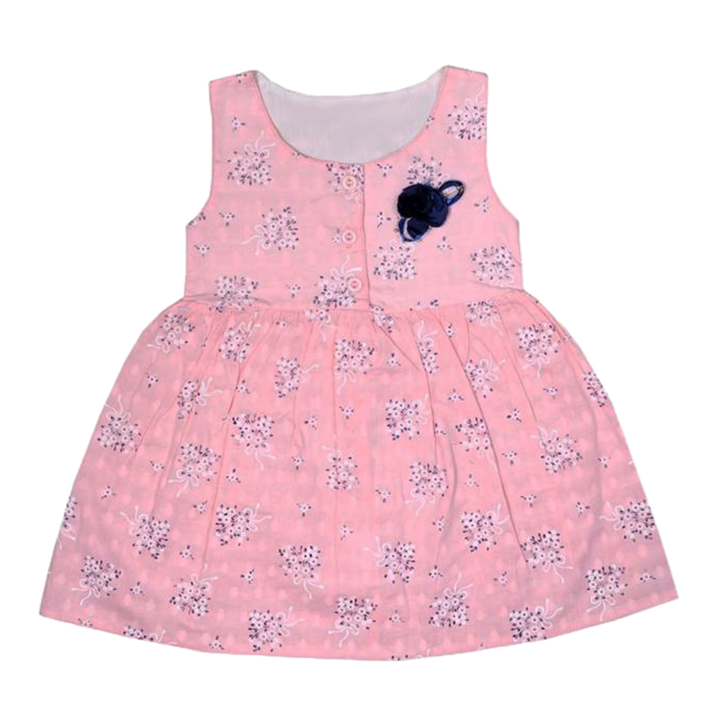 پیراهن دخترانه مدل limli5878 رنگ صورتی