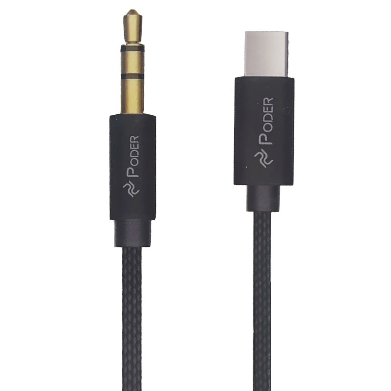 کابل تبدیل AUX به USB-C پودر مدل PD-201 طول 1 متر