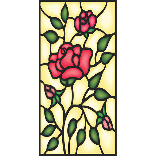 استیکر شیشه راتیانا مدل gole rose