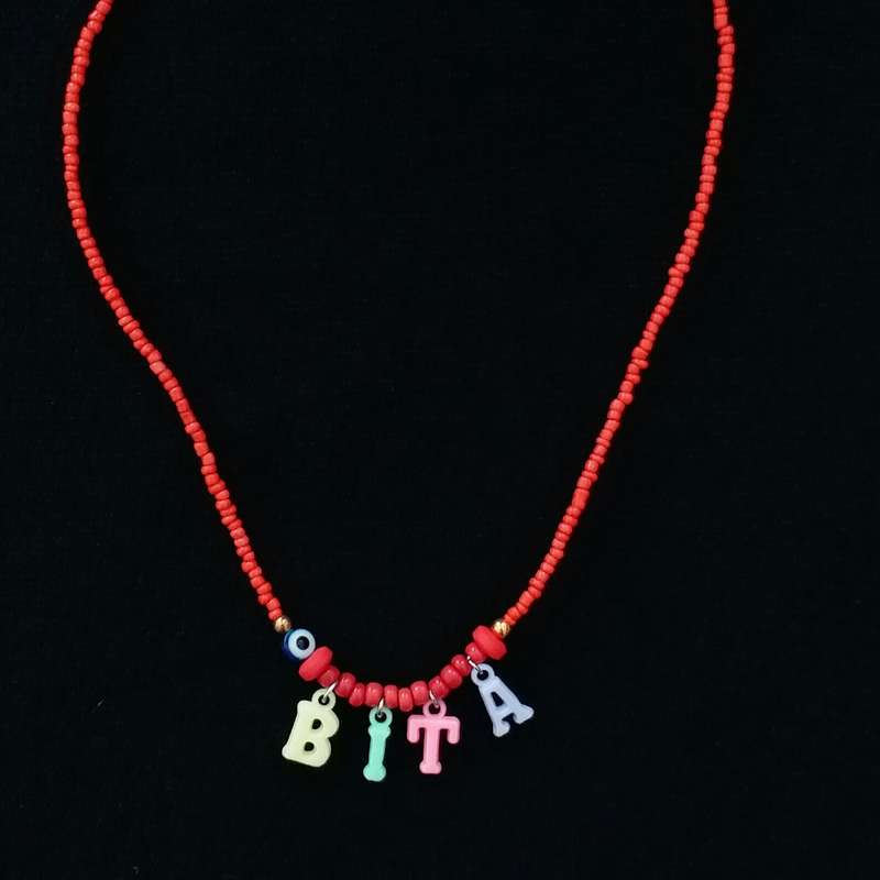 گردنبند دخترانه مدل تابستانی اسم بیتا کد G118