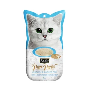 غذای تشویقی گربه کیت کت مدل بستنی مرغ و ماهی دودی وزن 60 گرم