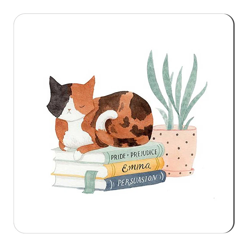  مگنت طرح نقاشی گربه و کتاب کد wmg1536