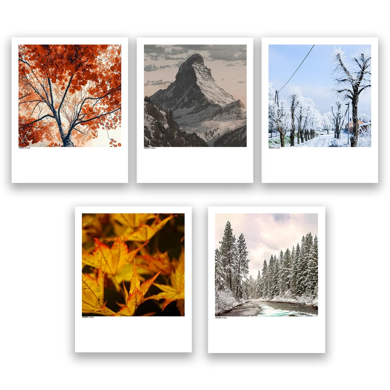 آویز تزیینی عرش مدل فانتزی منظره طبیعت کد Asa1099 مجموعه پنج عددی