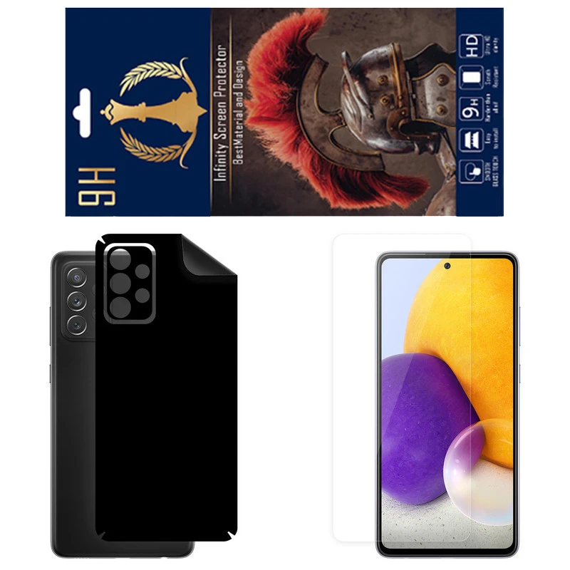 برچسب پوششی اینفینیتی مدل RG مناسب برای گوشی موبایل سامسونگ Galaxy A72 به همراه محافظ صفحه نمایش