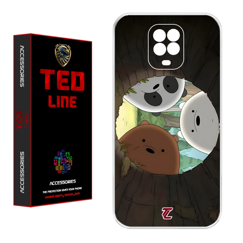 کاور تد لاین طرح خرسی کد 1101 مناسب برای گوشی موبایل شیائومی Redmi Note 9S / Note 9 Pro