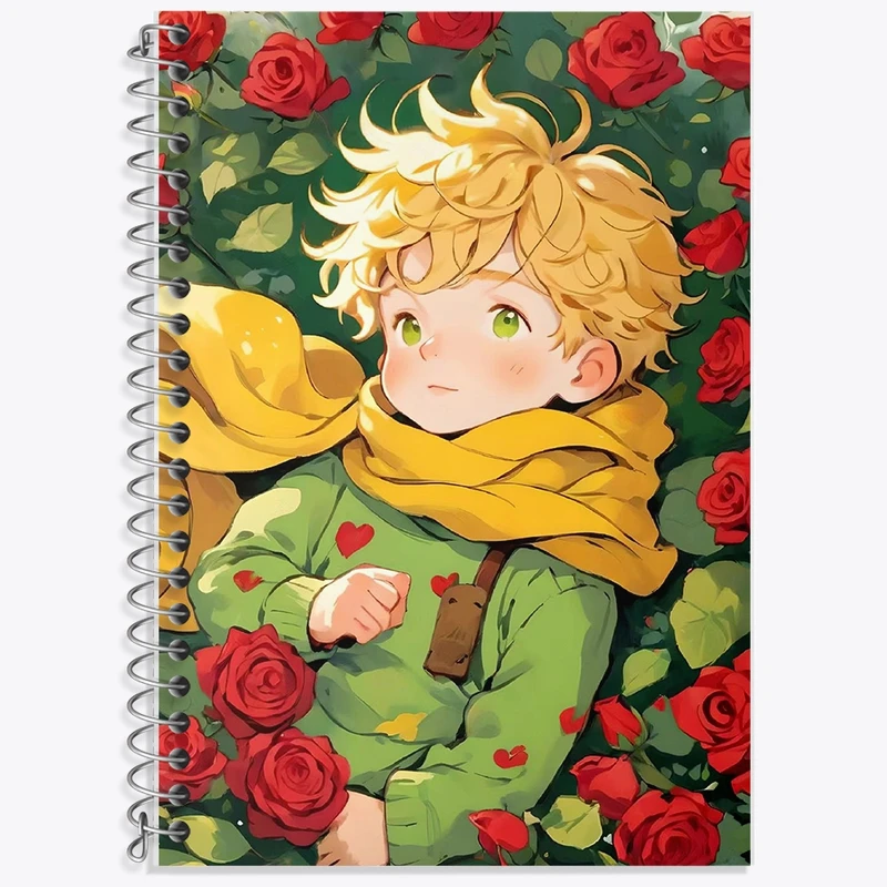 دفتر زبان 50 برگ خندالو مدل سه خط طرح شازده کوچولو کد F708