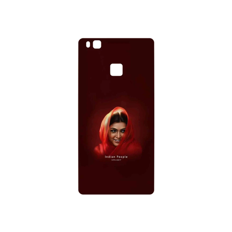 برچسب پوششی ماهوت مدل Portrait of an Indian Woman مناسب برای گوشی موبایل هوآوی P9 Lite