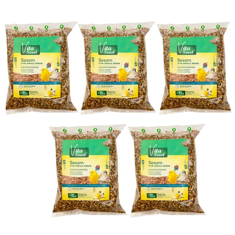 غذای پرندگان ویتاسید مدل کنجد قهوه ای وزن 500 گرم بسته 5 عددی