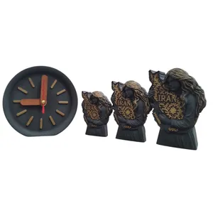 مجسمه بتنی مدل مانچو به همراه ساعت مجموعه 4 عددی