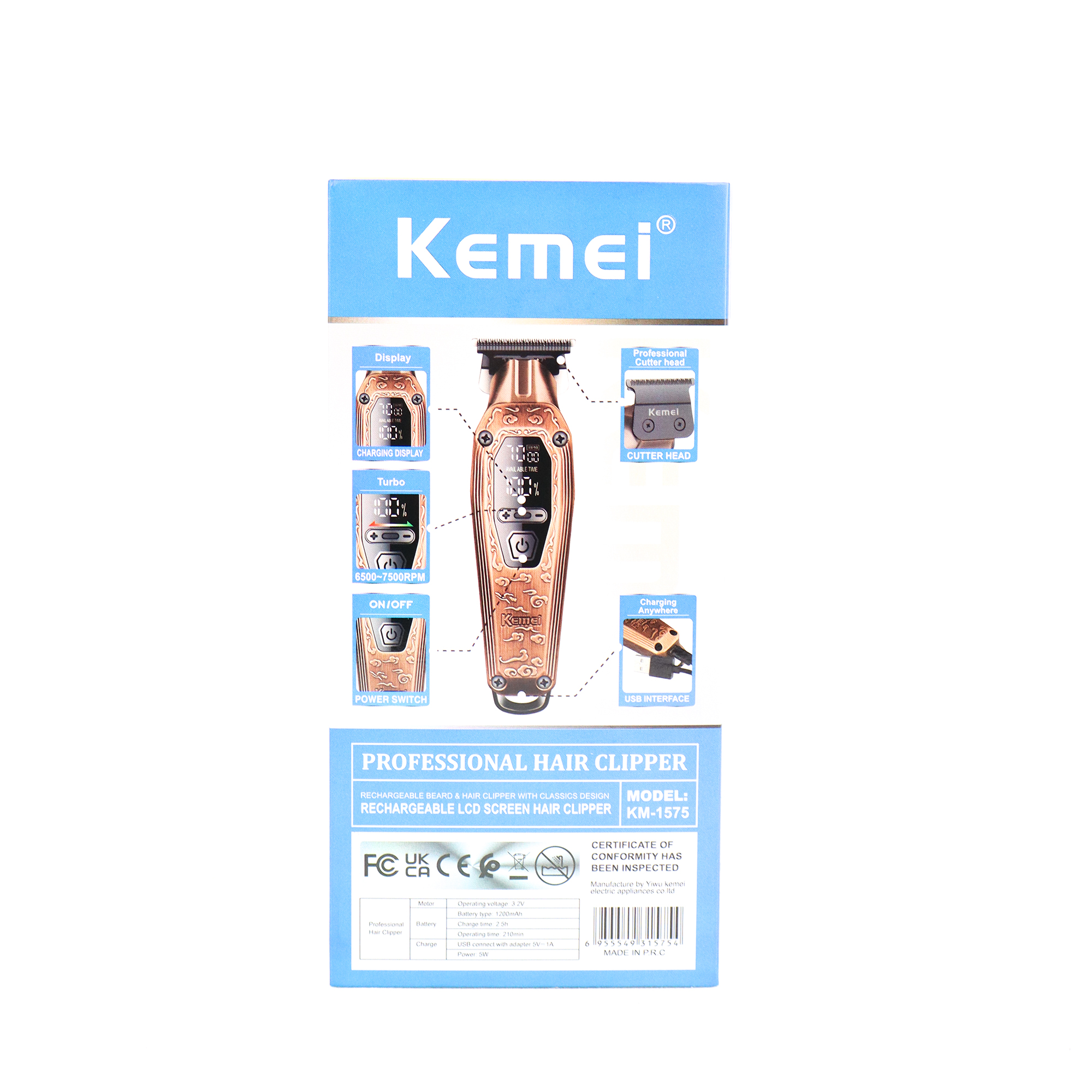 ماشین اصلاح موی سر و صورت کیمی مدل KM-1575