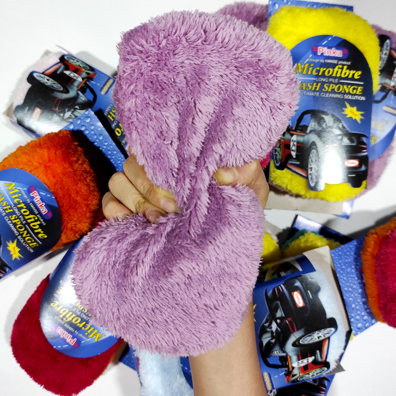 اسفنج شستشو خودرو پینکا طرح مخملی