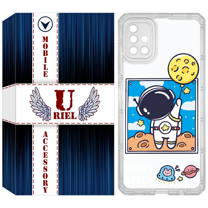 کاور یوریل مدل Clear کد 7 طرح فضانورد مناسب برای گوشی موبایل سامسونگ Galaxy A51