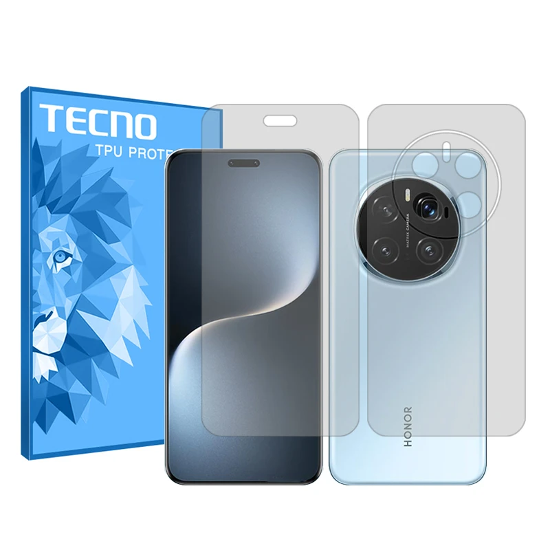 محافظ صفحه نمایش شفاف تکنو مدل Resistant‌ مناسب برای گوشی موبایل آنر Magic 7 Pro به همراه محافظ پشت گوشی