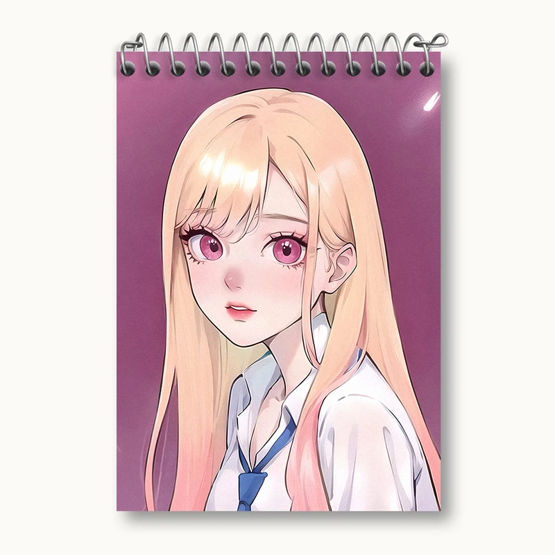 دفتر یادداشت 50 برگ خندالو طرح انیمه دارلینگ (Darling) کد N4952