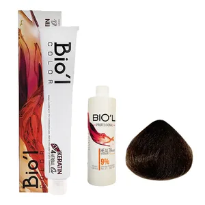 کیت رنگ مو بیول سری CHOCOLATE شماره 5.8 حجم 100 میلی لیتر رنگ قهوه ای شکلاتی روشن