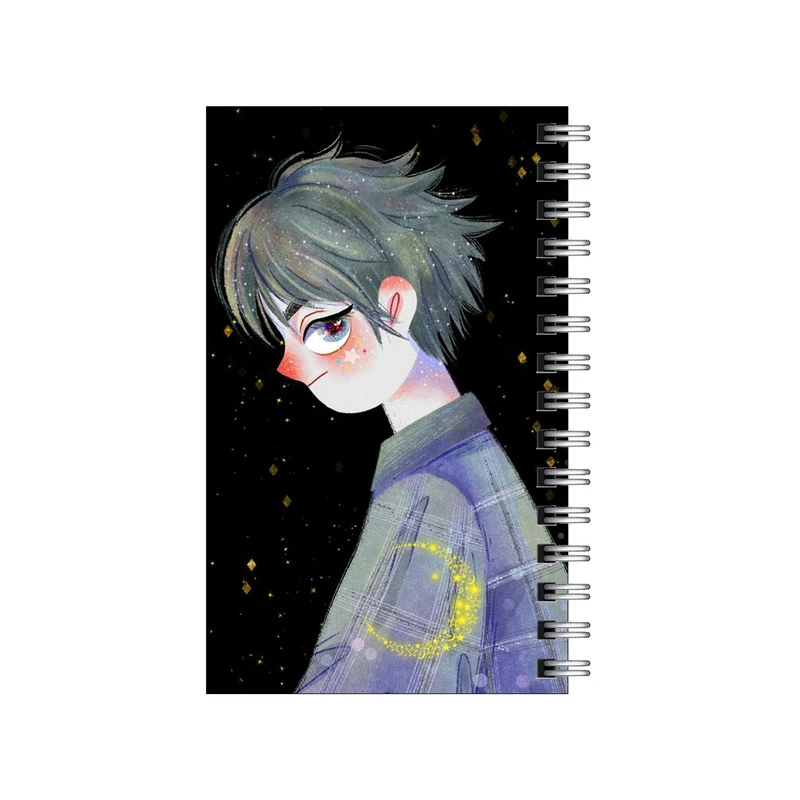 دفترچه یادداشت مدل to do list طرح پسر و ماه کد 5216314