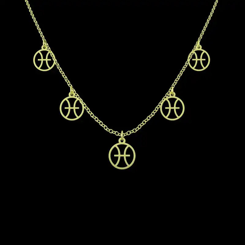 گردنبند طلا 18 عیار زنانه مدوپد مدل دایره کد RNA12598