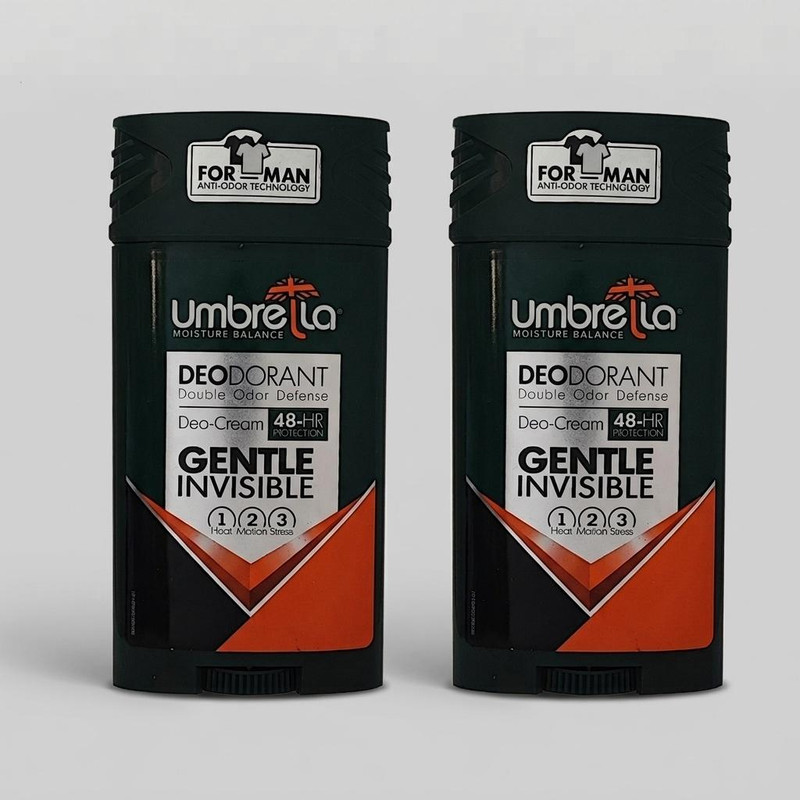 استیک ضد تعریق مردانه آمبرلا مدل GENTLE INVISIBLE  حجم 90 میلی لیتر مجموعه دو عددی