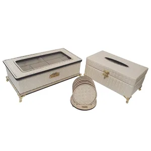 جعبه چای کیسه ای هایلو کد 9240 به همراه زیرلیوانی و جای دستمال کاغذی