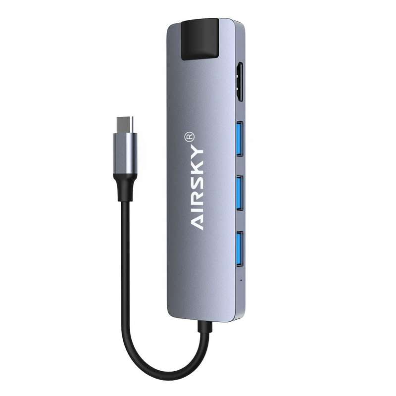 هاب 5 پورت USB-C ایراسکای مدل HC-13M هاب 5 پورت USB-C ایراسکای مدل HC-13M