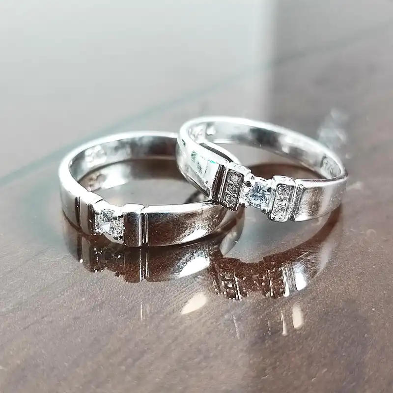 ست انگشتر نقره زنانه و مردانه مدل RS2053