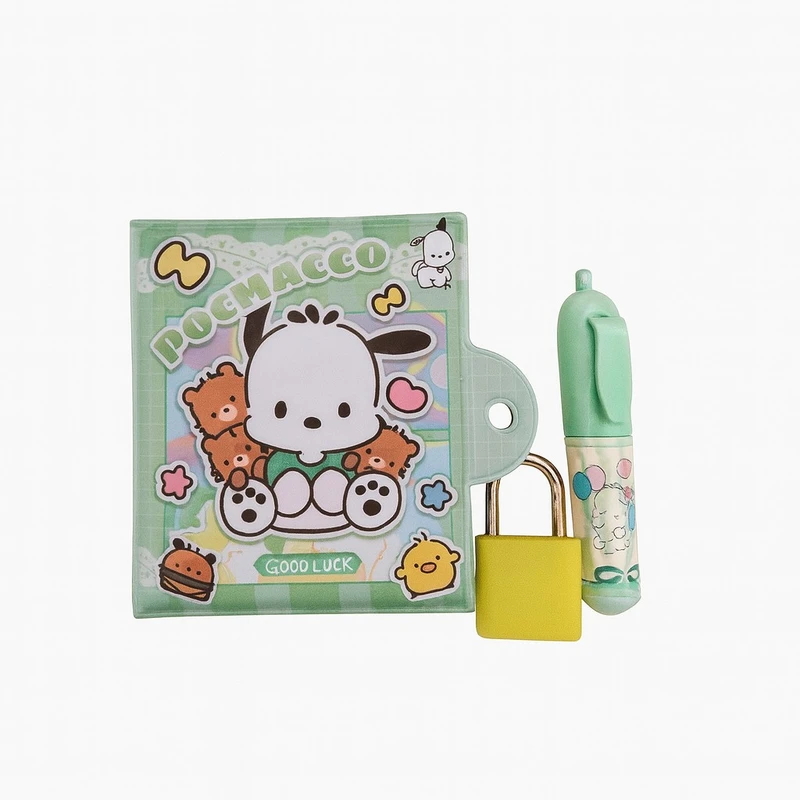 دفترچه یادداشت 60 برگ مدل قفل دار کورومی به همراه خودکار