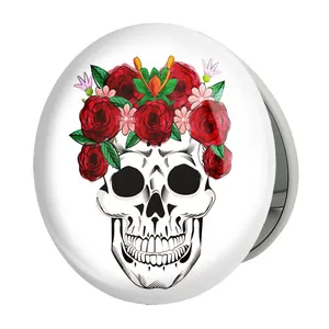 آینه جیبی خندالو طرح اسکلت Skleton مدل تاشو کد 1189 