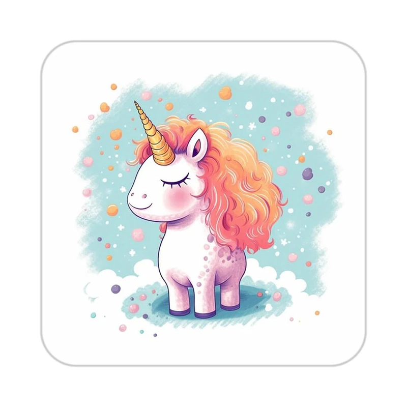 زیر لیوانی کاکتی طرح اسب تک شاخ و یونیکورن مدل mp32161