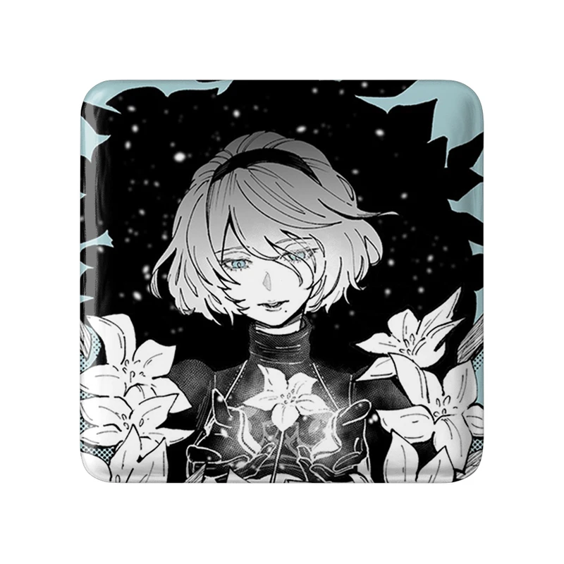 مگنت خندالو طرح بازی نیر اتوماتا (Nier Automata)  مدل مربعی کد 31591