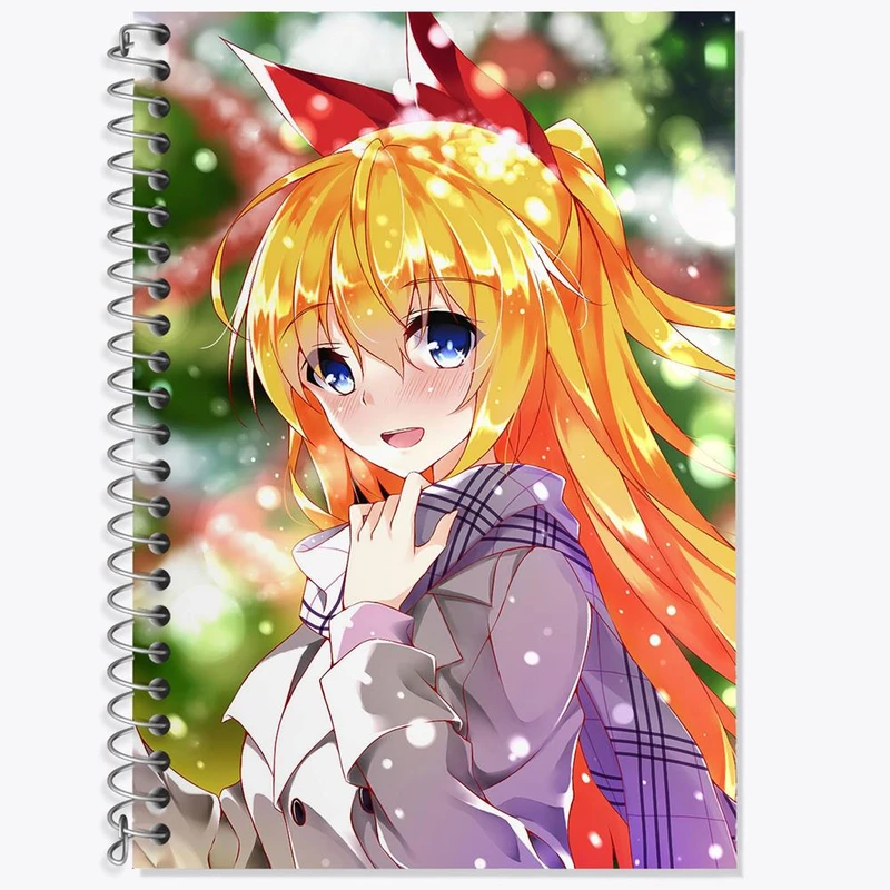 دفتر زبان 50 برگ خندالو مدل سه خط طرح انیمه عشق دروغین کد 17200