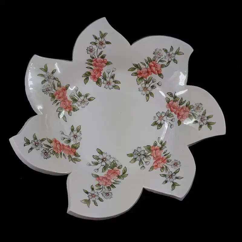 شیرینی خوری سرامیکی هیوا طرح مهر پایه دار بلند کد 11016663