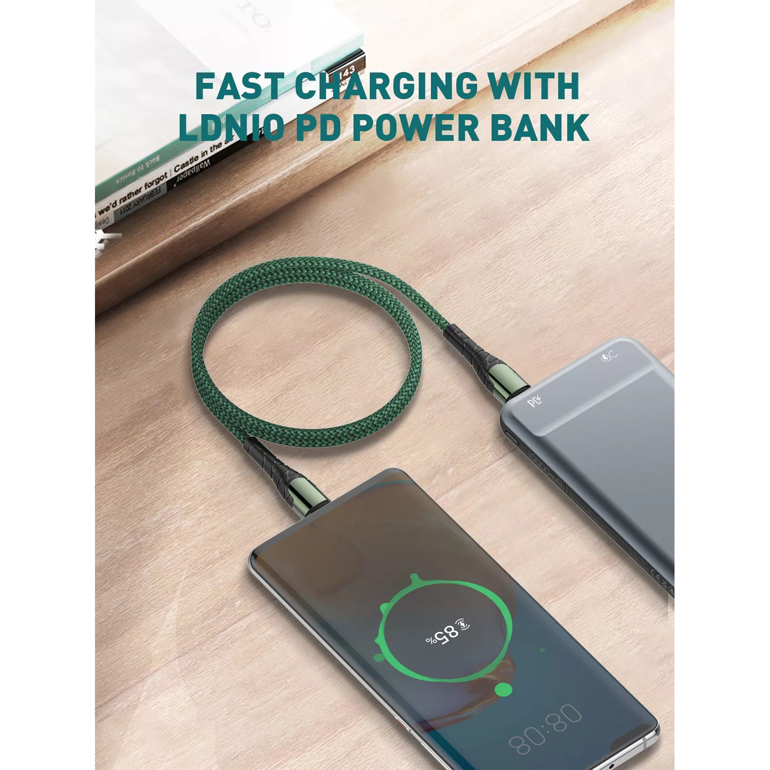 کابل USB-C الدینیو مدل LC101 PD65W طول 1 متر